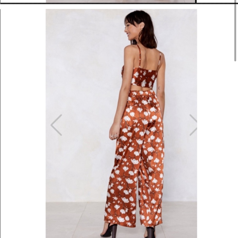 Nasty Gal Satin Bra Top and Pants
